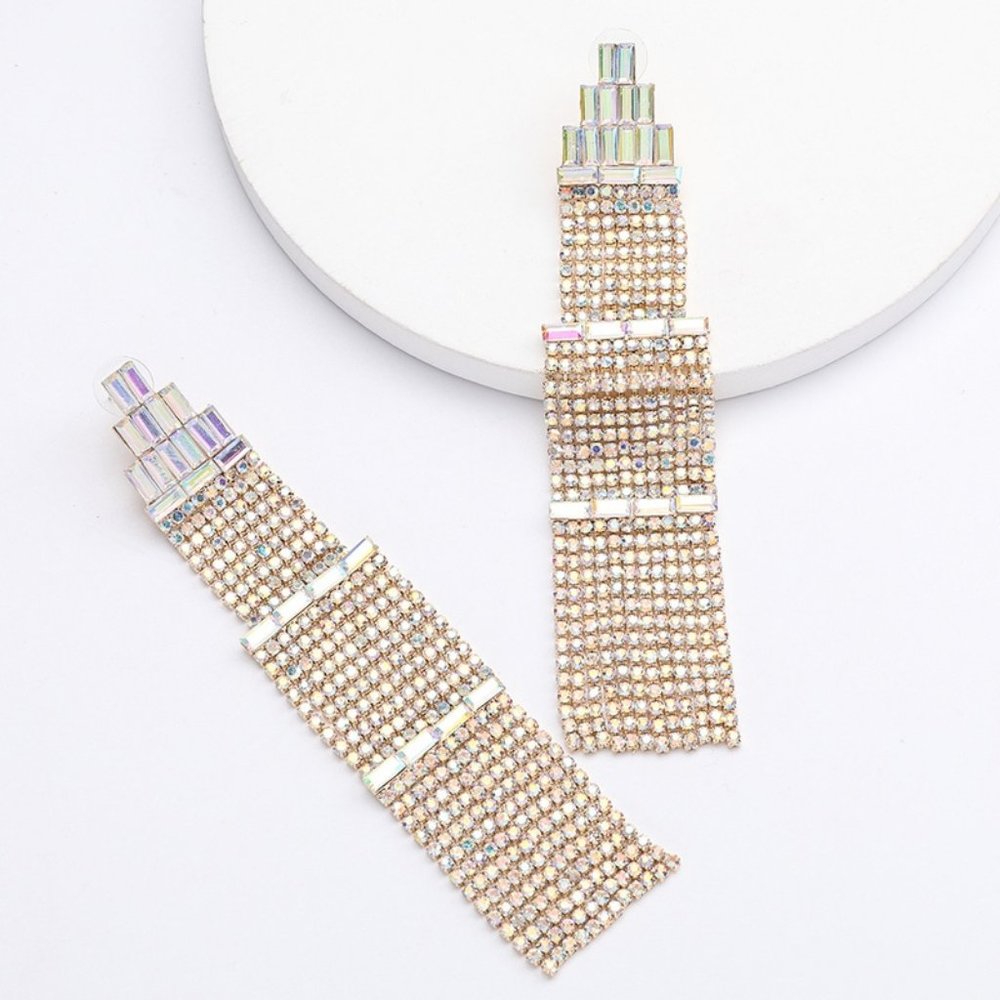 Luxury Rhinestone Tassel Earring